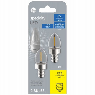 GE G E Lighting 93129008 C7 Led Night Light Bulb 1W 2 Pack
