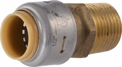 SHARKBITE Sharkbite U120LFA Push Fit Connector 1/2 in X 1/2 in Mip