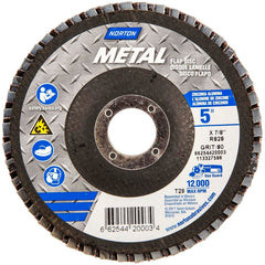 NORTON Norton 66254420003 Flap Disc 80 Grit Type 29 5 Inches