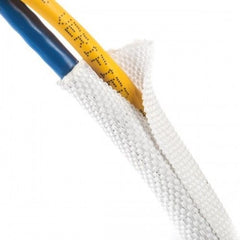 TECHFLEX Techflex f6w1.50wh-25 Split Woven Sleeving 1.5in White 25ft