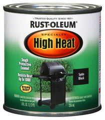 RUST-OLEUM Rust-oleum 7778-730 High Heat Satin Black Paint 0.5 Pint