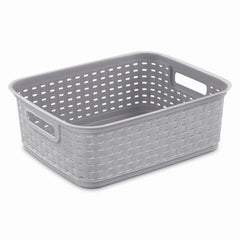 STERILITE Sterilite 12726P06 Short Weave Basket Espresso 6 Pack