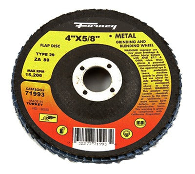 FORNEY Forney Industries Inc 71993 Flap Disc 4 Inch 80 Grit Type 29