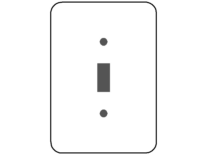 MULBERRY METAL PRODUCTS Mulberry Metal Products 79771 Maximum Princess Wallplate Maxi 5 in H x 3-1/2 in W