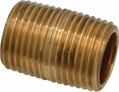 MERIT BRASS Merit Brass 2008-001BSPT Brass Pipe Nipple 1/2 in Bspt