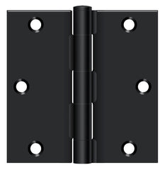 DELTANA Deltana S35U1B-R Square Door Hinge Flat Black 3.5x3.5 in
