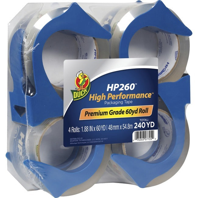 DUCK Duck DUC847667 HP260 High Performance Packaging Tape 60 yd x 1.88 in x 3.1 mil 4/Pack