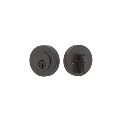 EMTEK Emtek 8423US10B Modern Disc Single Cylinder Deadbolt Oil Rubbed Bronze