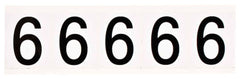BRADY Brady 9714-6 Outdoor Numbers Vinyl Gloss Legend 2.25 H x 1.81 W in Card of 5
