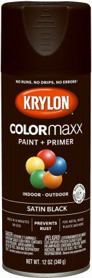 KRYLON Krylon Diversified Brands K05557007 Satin Black Spray Paint