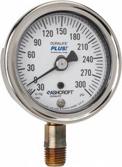 ASHCROFT Ashcroft 94588XLL Pressure Gauge 0-300 Psi 2.5in Lower Mount