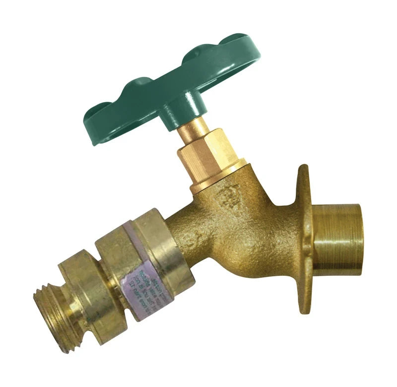 ARROWHEAD BRASS Arrowhead Brass 255BFPSDLF 1/2 in FIP lead free bronze solid flange sillcock self-draining vacuum breaker (3/4 in hose outlet)