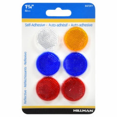 HILLMAN Hillman Fasteners 847201 Adhesive Mini Reflectors 6 Pack