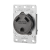 Leviton 7313-S00 30 Amp, 125 Volt, NEMA TT-30R, 2P, 3W, Flush MTG Receptacle, Straight Blade