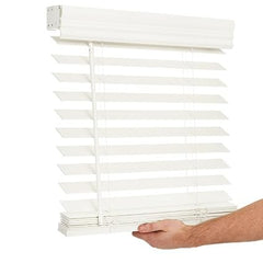 LOTUS & WINDOWARE Lotus & Windoware FCX3648WH Cordless 2-inch Faux Wood Blind 36 inches x 48 inches (1 Pack)