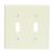 LEVITON Leviton 78009 2-Gang Toggle Device Switch Wallplate, Standard Size, Thermoset, Device Mount, Light Almond