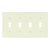 LEVITON Leviton 78012 Wallplate 4 Gang Thermoset Plastic Toggle Wall Plate 1 pk
