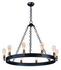 MAXIM Maxim 26275BKNAB ten light chandelier 600w 37.5 inch