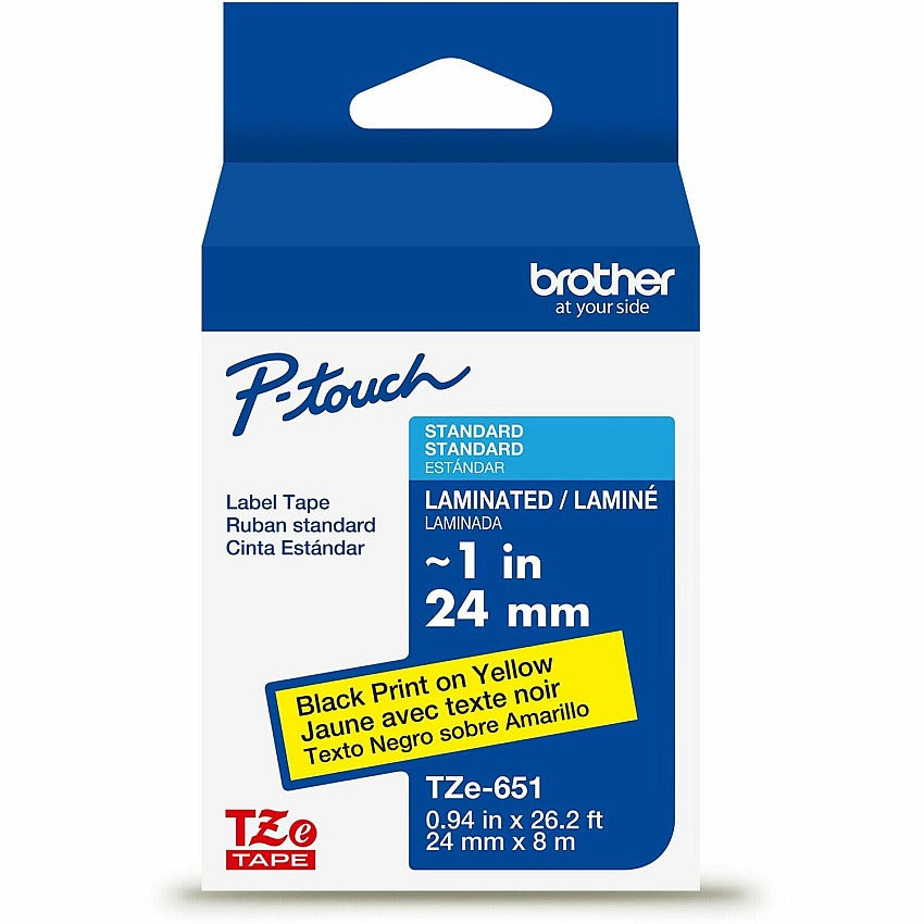 BROTHER Brother BRTTZE651G Genuine P-touch TZe651 laminated label tape 24mm x 8m