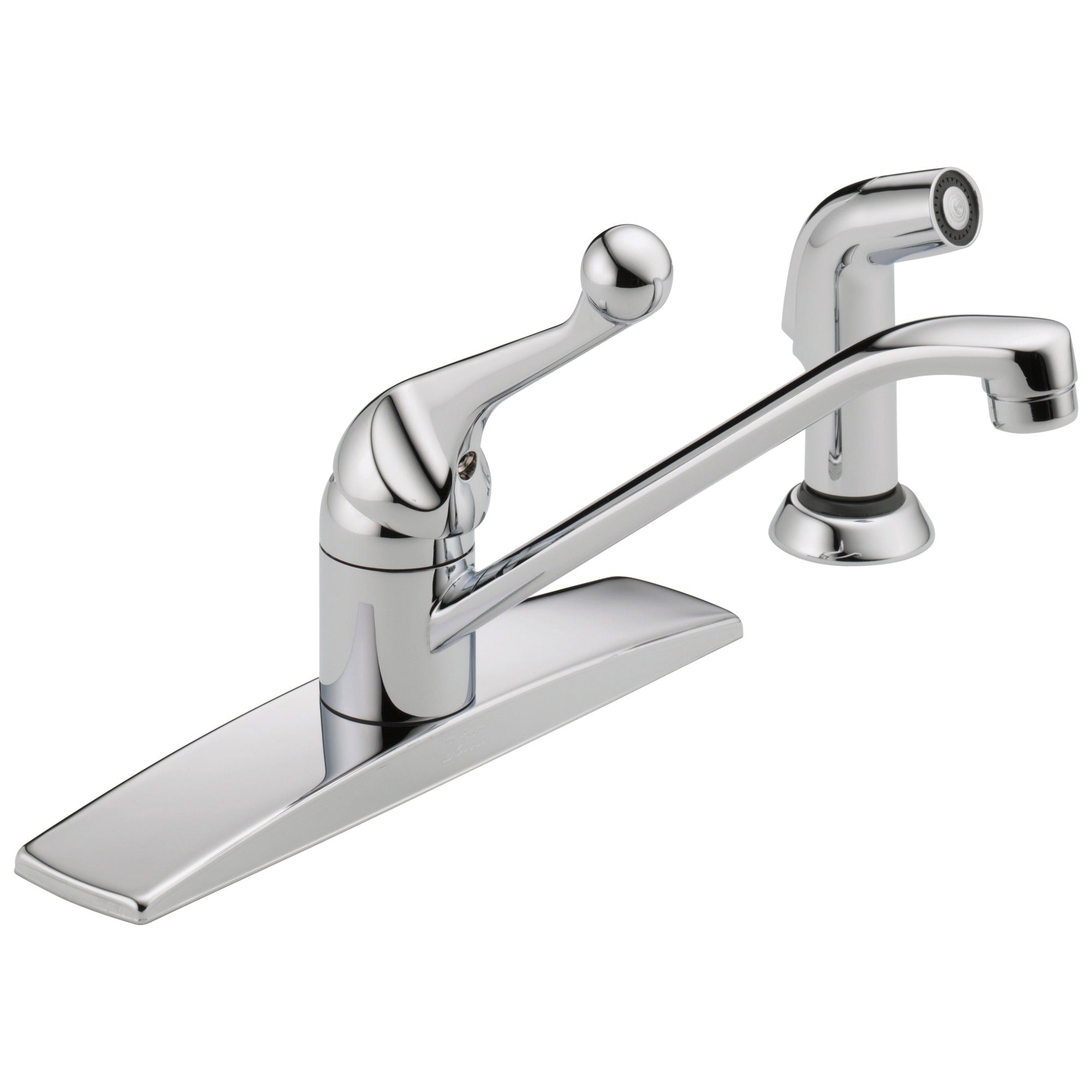 DELTA FAUCET Delta Faucet 400LF-WF Classic Kitchen Faucet Polished Chrome
