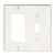 LEVITON Leviton 80405-T 2-Gang, 1-Toggle 1-Decora/GFCI Device Combination Wallplate, Standard Size