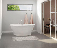 Aquatic W3AX6636FTO-WH Cyrus 65-1/2 x 35-1/2 in. Freestanding Bathtub with Front Center Drain in White
