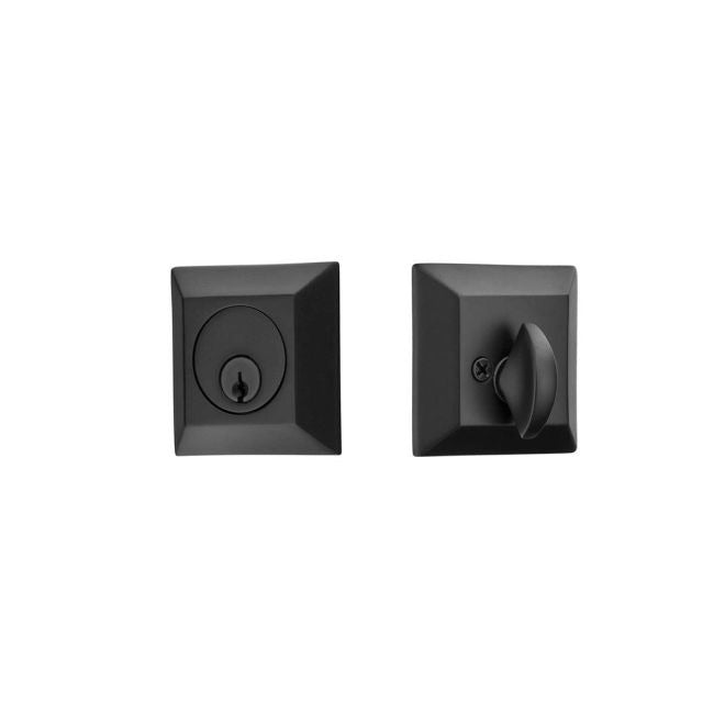 EMTEK Emtek 8478US19 Quincy Single Cylinder Deadbolt Flat Black