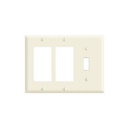 LEVITON Leviton 80431 Combination Wallplate Standard Size Thermoset Brown