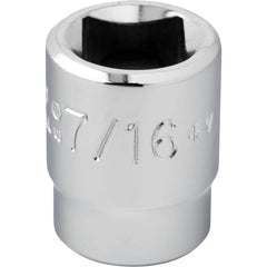 PROTO Proto J5214HS 7/16 in 6-point 3/8 Drive Hand Socket