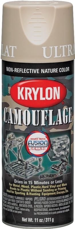 KRYLON Krylon K04295777 Direct to Plastic Spray Paint Sand Flat