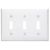 LEVITON Leviton 80711-GY 3-Gang Toggle Device Switch Wallplate Standard Size
