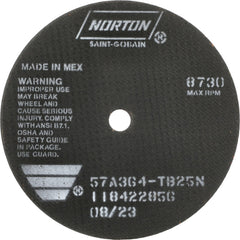 NORTON Norton 66252922673 Cut-off Wheel 7 in Aluminum Oxide