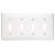 LEVITON Leviton 80712-W Wallplate Toggle Switch 4-Gang Standard Size Replacement MPN