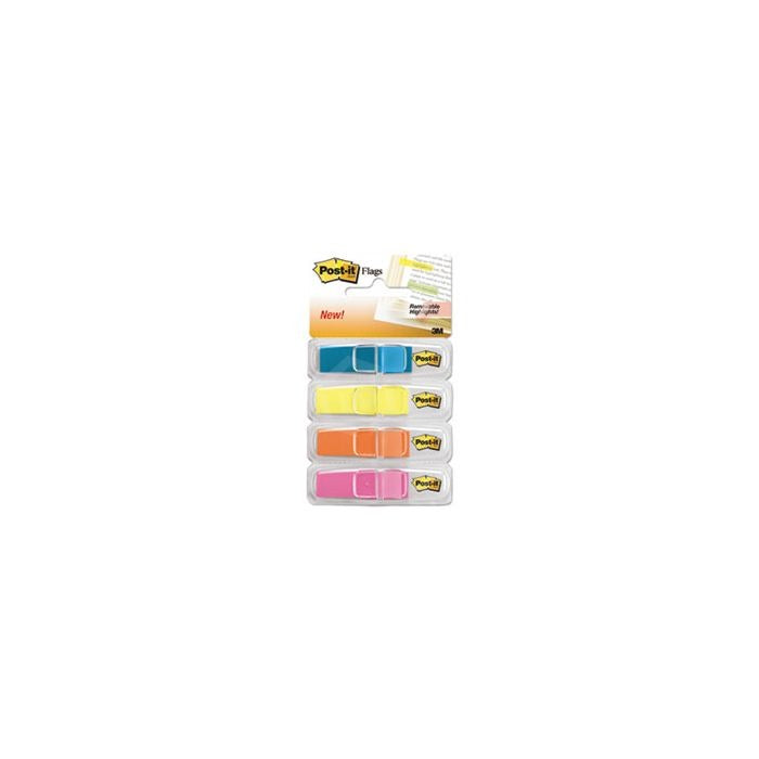 3M 3M MMM6834ABX Post-it Flags 1/2 inches x 1-3/4 inches 4 Pack