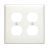LEVITON Leviton 80716-W 2 Gang Duplex Receptacle Wall Plate White