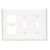 LEVITON Leviton 80721-I Combination Wallplate Standard Size 3 Gangs 4.5 in H x 6.38 in W