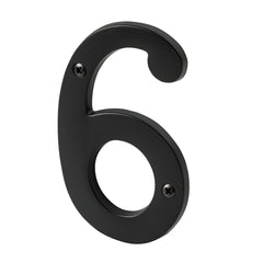 PAMEX Pamex DD074S6BL House Number 6 4 Inches Matte Black