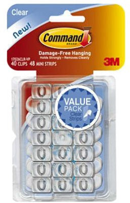 3M 3M Company 17026CLR-40ES Clear Decorating Clip 40 Pack