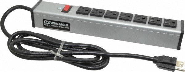 WIREMOLD Wiremold UL204BC Power Outlet Strip 7 Outlets 15A 120V