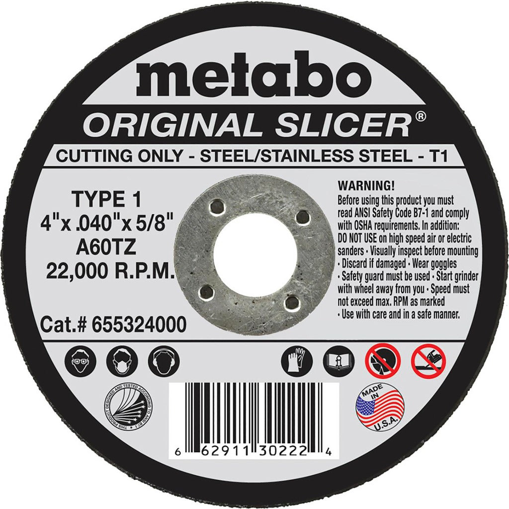METABO Metabo 655324000 Cut-off Wheel 4in Type 1 60 Grit