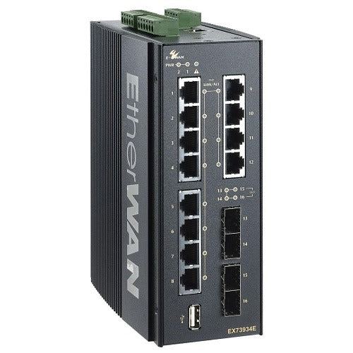 ETHERWAN Etherwan Systems EX73934E-0VB Hardened Managed Gigabit Switch
