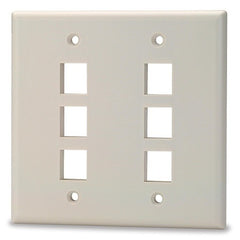 SIGNAMAX Signamax Inc. DKF-6-BK 6-port Double Gang Faceplate