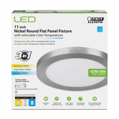 FEIT ELECTRIC Feit Electric FP11/4WY/NK Led Flat Panel 11 Inch Nickel