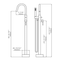 DAKOTA Dakota Plumbing Products DSF-00BTF01GD Tub Filler Gold