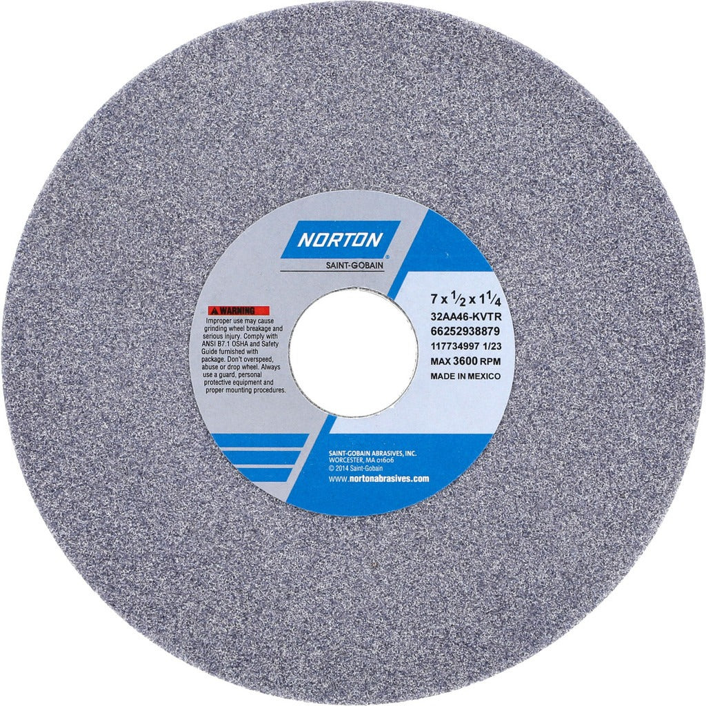 NORTON Norton 66252938879 Surface Grinding Wheel 46 Grit 7 in