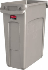 RUBBERMAID Rubbermaid 1971259 Slim Jim 16 Gal Rectangular Trash Can Beige