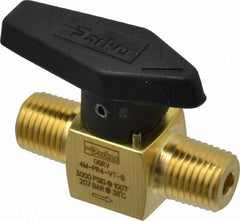 PARKER Parker 4M-PR4-VT-B Plug Valve 3000 Psi 1/4 Inch Brass Mnpt