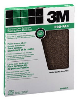3M 3M Company 99405NA 80 Grit Aluminum Oxide Sandpaper 25 Count