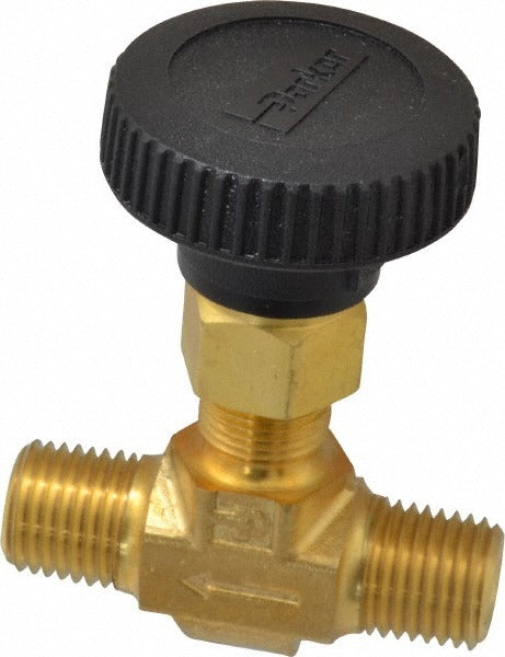 PARKER Parker 4M-V4LN-B Needle Valve 1/4 Inch Mnpt Brass 3000 Psi