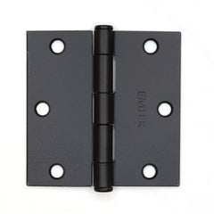 EMTEK Emtek 91013US19 Square Steel Hinge Pair 3.5x3.5 Flat Black